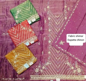 Modern Designer Unstitched Hand Embroidered Traditional Party Wear Suit Indian Fashion Style - Product Image 1
