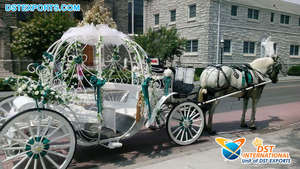 Carruaje de Boda Real Grand FairyTale para Entrada de la Novia, Acabado Blanco Premium, Estilo Cenicienta, Último Modelo de Carruaje Tipo Calabaza, EE. UU. - Product Image 4