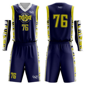 Uniforme de baloncesto personalizado de nuevo estilo hecho en 100% poliéster, uniforme de baloncesto hecho en Pakistán. - Product Image 1