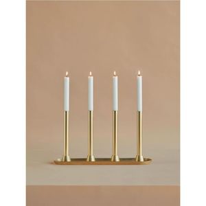 Support de bougie en métal finition laiton style nordique pour vente en gros - Accessoire décoratif pour arrangements floraux de mariage - Product Image 4
