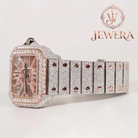 Reloj de Lujo de Alta Calidad para Hombre, de Acero Inoxidable con Diamantes Moissanite, Movimiento Mecánico de 41 mm, Cristal de Zafiro Resistente a los Arañazos