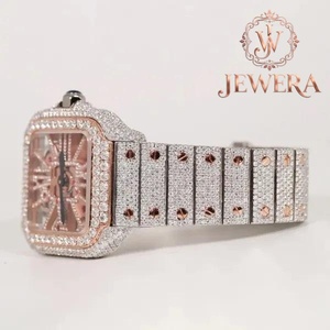 Reloj de Diamantes Moissanite de Acero Inoxidable de Alta Calidad para Hombre con Cristal de Zafiro Resistente a los Arañazos Disponible al Mejor Precio - Product Image 3
