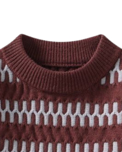 Men's Geometric Pattern Knitted <b>Pullover</b> <b>Sweater</b> Regular Sleeve Autumn Style 100% Acrylic Full Sleeve - Product Image 5