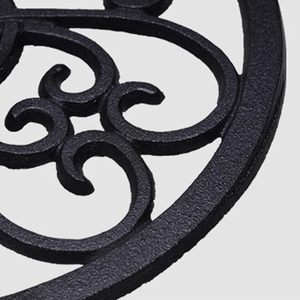 Trivets ronds modernes en fonte de fer faits à la main, écologiques pour la maison, le bureau, la chambre et la salle de bain - Product Image 4