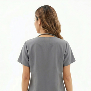 เสื้อสครับแขนสั้นมีกระเป๋าสำหรับพยาบาล เสื้อสครับทางการแพทย์ขายส่ง เสื้อสครับสำหรับโรงพยาบาล - Product Image 4