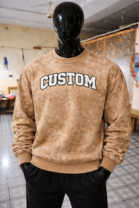 OEM Custom Logo Acid Wash <b>Sweatshirt</b> Oversized Crew Neck Pullover High Quality Soft Cotton Streetwear Clothing Manufacturer - Product Image 6