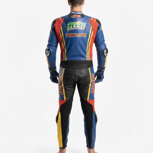 Combinaison de moto pour homme Zuzuki Pro 1 pièce en cuir de vache véritable/cuir de kangourou, style MotoCP, armure niveau 2 - Product Image 2