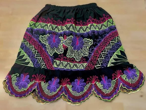 Jupe longue hawaïenne tropicale pour femme, motif floral, légère et fluide, brodée, idéale pour les vacances d'automne - Product Image 2