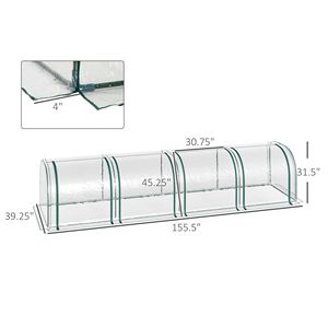 Serra a tunnel ecologica in acciaio inossidabile da 4 metri con protezione UV per colture idroponiche e uso domestico - Product Image 3