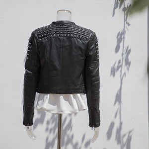Wholesale Customizable <b>Men's</b> Best Quality <b>Leather</b> <b>Jacket</b> New Design Stand Bomber for Fall Winter Professional Manufacture Black - Product Image 4