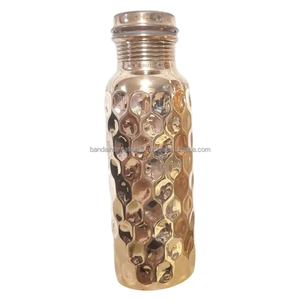 Pure <b>Copper</b> Hammered <b>Bottle</b> With Polish Finished Indian Hand Made Health Benefits <b>Copper</b> <b>Bottle</b> Metal <b>Drinking</b> Water <b>Bottle</b> - Product Image 4