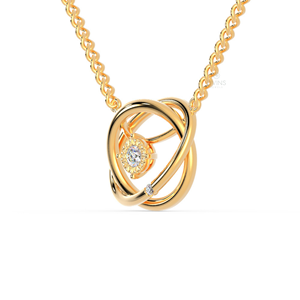 D'VINS JEWELS 18K <b>Solid</b> <b>Gold</b> Lab Grown Diamond VVS2 Round Brilliant Cut Custom Trendy Unisex Gift <b>Pendant</b> with IGI Certificate - Product Image 2