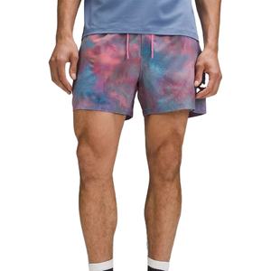 Custom OEM Canvas <b>Men's</b> Front Logo Solid <b>Pattern</b> Moisture Wicking 4-Way Stretch Breathable Eco-Friendly Athletic Sports <b>Shorts</b> - Product Image 1