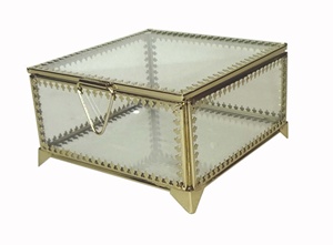 Joyero de alta calidad y otros artículos, joyero de cristal para regalar, joyero de almacenamiento y joyero de adorno de Metal de gran venta - Product Image 6