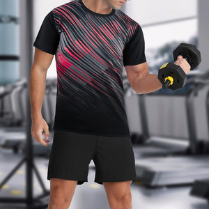 T-shirt en coton personnalisé avec logo imprimé pour hommes, chemises de sport avec tissu respirant, idéales pour la salle de sport et la course à pied - Product Image 3