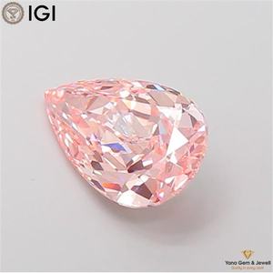 เพชรทรงลูกแพร์ ขนาด 3.50 กะรัต สีชมพูสดใส ระดับ VS1 ได้รับการรับรองจาก IGI ผลิตด้วยวิธี CVD สำหรับแหวนหมั้น - Product Image 6