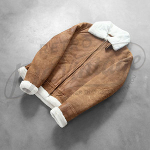 Blouson Premium Homme en Daim Marron avec Doublure en Fausse Fourrure Chaude, Style Motard, Manteau d'Hiver en Daim, Veste Extérieure Élégante en Polaire - Product Image 2