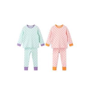 Pijama Coreano OZKIZ con Estampado de Puntos para Niñas de 2 a 6 Años, Primavera/Otoño, Ropa de Dormir Infantil de Moda al por Mayor - Product Image 1