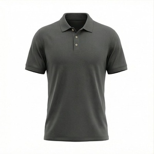 Chemise pour homme en nylon 100% respirant, couleur unie, tricotée, manches courtes, style décontracté, coupe classique, boutons, personnalisable - Product Image 1