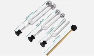 Ensemble de diapasons (128 Hz, 256 Hz, 512 Hz) de 3 pièces, diapasons en aluminium lestés et non lestés. - Product Image 5