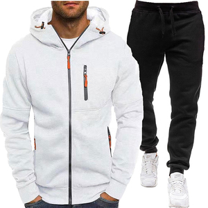 Chándal Unisex Azul Marino con Capucha, Cierre con Cordón, Bolsillos Laterales, Ropa Casual de Otoño, Poliéster/Algodón, Forro Polar de Secado Rápido, Corte Regular - Product Image 3