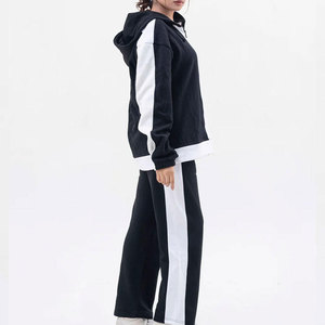 Ensemble de survêtement unisexe Econex Sports Color Blocking 2 en 1, streetwear, sweat à capuche, fermeture éclair intégrale, manches longues, coupe régulière, décontracté - Product Image 2