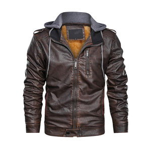 Professional Design <b>Men</b> Fashion <b>Leather</b> <b>Jackets</b> / Winter Warm And Quick Dry Material Made <b>Men</b> Fashion <b>Leather</b> <b>Jackets</b> - Product Image 2