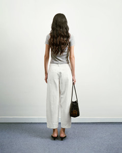 Camiseta Corta Casual de Alta Calidad para Mujer, con Ribete de Encaje, Color Sólido, Algodón, Corte Ajustado, Transpirable, de Secado Rápido, Bordada, para Verano - Product Image 4