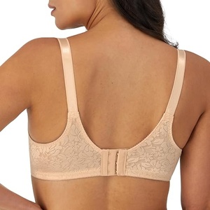 Sujetador sin Varillas para Mujer, Copa Completa, con Encaje Floral, Tirantes Ajustables en Y, Material Spandex/Algodón - Product Image 6