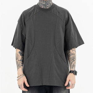 Camiseta de Manga Corta con Bolsillo, Diseño Único, Estilo Vintage, con Parches, Logotipo Bordado Personalizado, 100% Algodón, Última Moda - Product Image 2