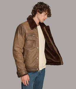 Men's Premium Quality Stylish Polyester Jacket Stand Front <b>Covered</b> <b>Button</b> Casual Durable Eco-Friendly Waterproof Patchwork - Product Image 5
