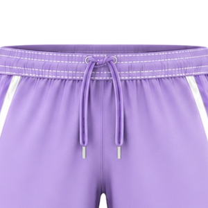 Pantalones Cortos de Rugby Blancos con Lavanda Personalizados, Uniforme de Equipo Transpirable y Ligero, Ropa Deportiva de Entrenamiento Personalizada, Pantalones Cortos Deportivos de Alto Rendimiento - Product Image 5