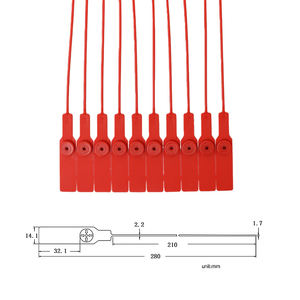 Sceau en plastique HS-PS 6003, transparent, en polycarbonate, haute sécurité, pour <span class=keywords><strong>colis</strong></span> de messagerie et logistique - Product Image 2