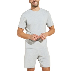 Ensemble de jogging vintage d'été pour hommes Short en velours de coton tissé avec manches courtes Style à motifs 3D - Product Image 2