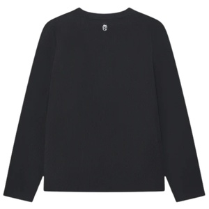 Men <b>Black</b> Waffle Long Sleeve <b>T</b> <b>Shirt</b> Crew Neck Cotton Casual Streetwear Fashion Top Soft Textured Fabric - Product Image 2