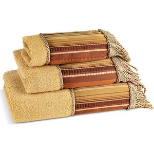Set di Asciugamani da Bagno Moderno Contemporaneo in 3 Pezzi, Decorazione Classica di Lusso, Include Asciugamano da Bagno, Asciugamano per Mani, Asciugamano per Viso - Product Image 1