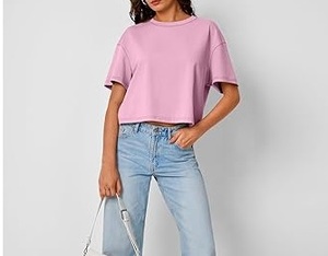 Camiseta Corta Personalizada OEM de Manga Corta, Color Sólido, 100% Algodón, para Yoga, Gimnasio, Ropa Deportiva, Transpirable - Product Image 4