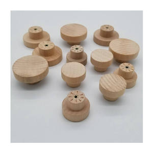 Poignées de tiroir et de placard modernes en bois de noyer et hêtre, écologiques, en forme de champignon, pour meubles de cuisine et de chambre d'enfant - Product Image 6