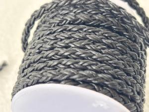 Black <b>Braided</b> Leather Cord Round Craft Rope for Bracelet Necklace Jewelry Making DIY <b>Accessories</b> - Product Image 3