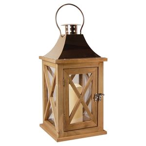Farol de madera hecho a mano, estilo rústico, decorativo para el hogar, restaurantes, hoteles y eventos. - Product Image 2