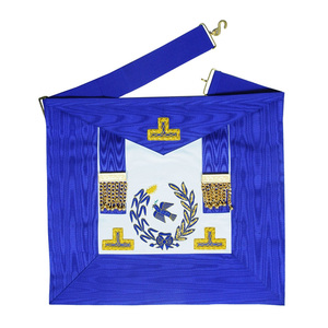 Paquete de Regalia Masónica de Grado Superior para Ceremonia de Vestir y Desvestir, Incluye Mandil, Collar de Vestir y Collar, Conjunto Completo de Regalia - Product Image 3