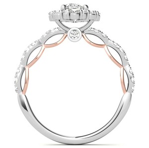 Moissanite Engagement <b>Ring</b> 925 Sterling <b>Silver</b> White Gold Plated <b>Solitaire</b> Wedding <b>Ring</b> Promise <b>Ring</b> Anniversary Gift for Women - Product Image 2