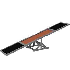 Altalena per Agility Canina Resistente alle Intemperie 83"L X 16"W X 14"H in Legno Grigio - Product Image 1