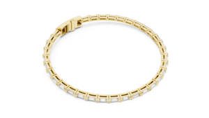 กำไลข้อมือเพชรเพาะเลี้ยงเคลือบโรเดียม AADIHI JEWELS ทรงเหลี่ยมมรกต ได้รับการรับรองจาก IGI หรูหราสำหรับผู้ชาย เหมาะสำหรับวันครบรอบและสวมใส่ทุกวัน - Product Image 5