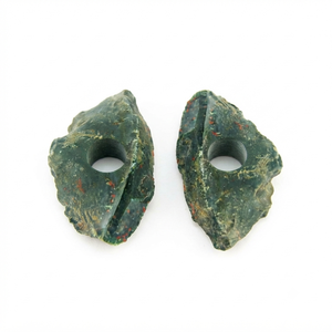 Support de bougie en pierre naturelle sculptée à la main en jaspe sanguin et agate, pierre précieuse de guérison, vente en gros - Product Image 3