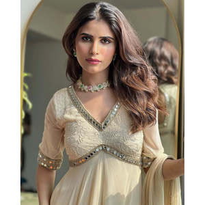 Robes de soirée de créateur, belle robe de soirée avec Dupatta élégant - Product Image 4