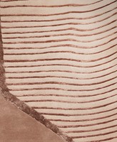 Tapis Erosion fait main en 100% fine laine de Nouvelle-Zélande, avec support en toile de latex, tufté, abstrait, épais (0,6-1 pouce) Tapis à poils longs, adapté aux animaux domestiques