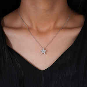 Colgante de Lujo de Plata S925 con Moissanita Corte Marquesa y Pera para Mujer, 0.95 CT, Calidad VS EF, Joyería con 5 Piedras en Forma de Marquesa, Regalo - Product Image 4