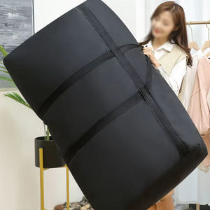 Heavy-Duty Black <b>Moving</b> & Storage Duffel <b>Bag</b> Large Capacity Travel Tote - Product Image 2