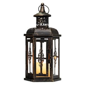 Concept Home Iron Cutout Lantern Intricate Cutout Design Handmade Lantern Handmade Portable Iron Lantern - Product Image 1